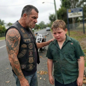 The Roadside Savior: How a Lone Biker’s Decision Saved a Broken Boy from a Nightmare